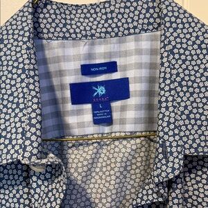 Egara Blue Floral Dress Shirt